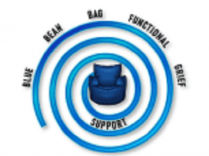 Blue Bean Bag Functional Grief Support Group