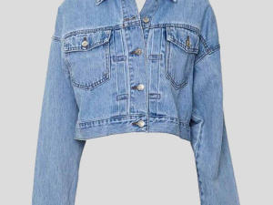 Camille Razat Blue Cropped Jacket